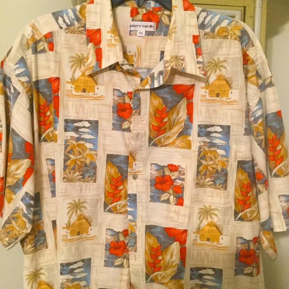 XXL Pierre Cardin men’s 100% cotton Hawaiian shirt